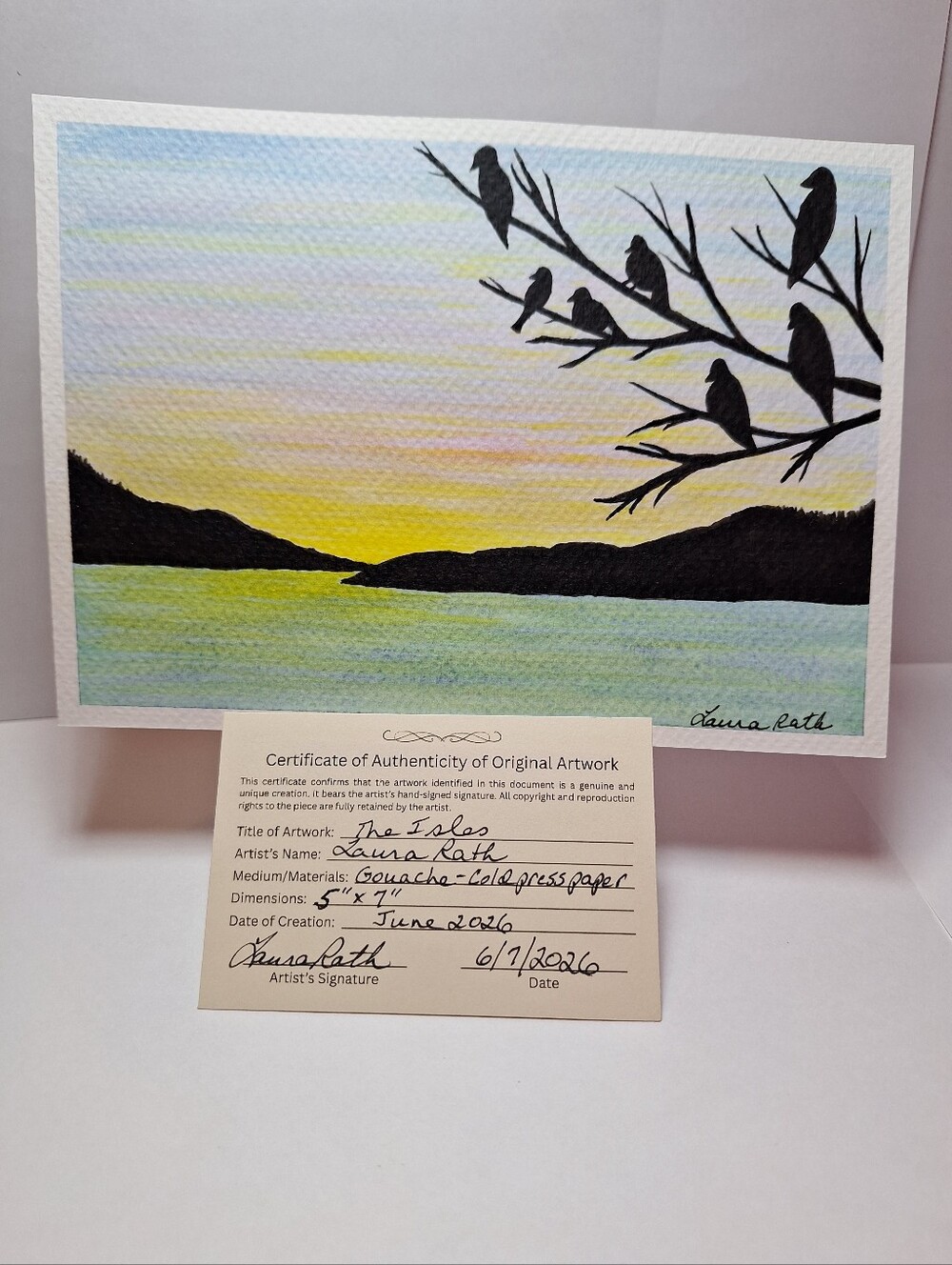 "The Isles" Hand-painted gouache painting - Picture 5 of 11